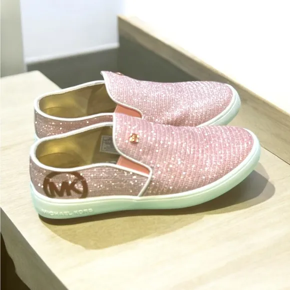 Michael Kors Girls Jem Rachel Pink Slip-On Sneakers