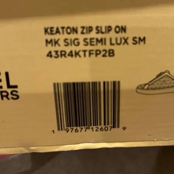 Michael Kors Keaton Zip Slip On Pink Sneakers with Gold Accents