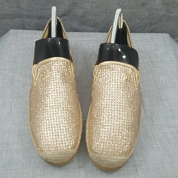 Michael Kors kendrick gold glitter espadrilles 9M