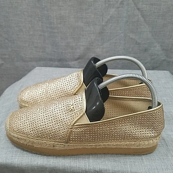 Michael Kors kendrick gold glitter espadrilles 9M