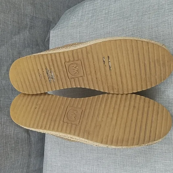 Michael Kors kendrick gold glitter espadrilles 9M