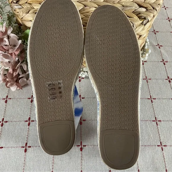 Michael Kors “Kendrick” Slip-On Blue White Tie Dye Espadrilles Women's Sz 6 Flat