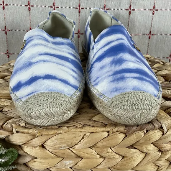 Michael Kors “Kendrick” Slip-On Blue White Tie Dye Espadrilles Women's Sz 6 Flat