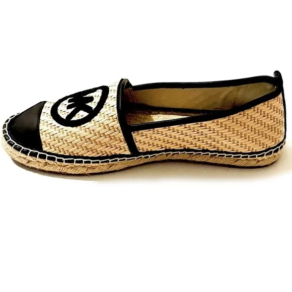 Michael Kors Leather &amp; Straw Espadrille!