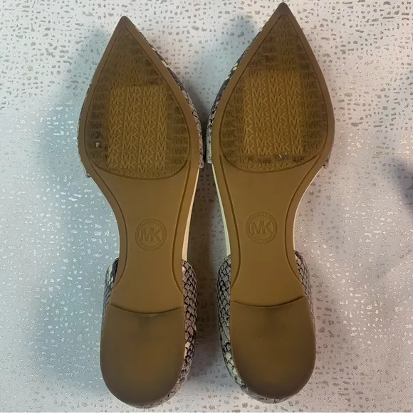 Michael Kors Snakeskin Pointed Flats Size 6