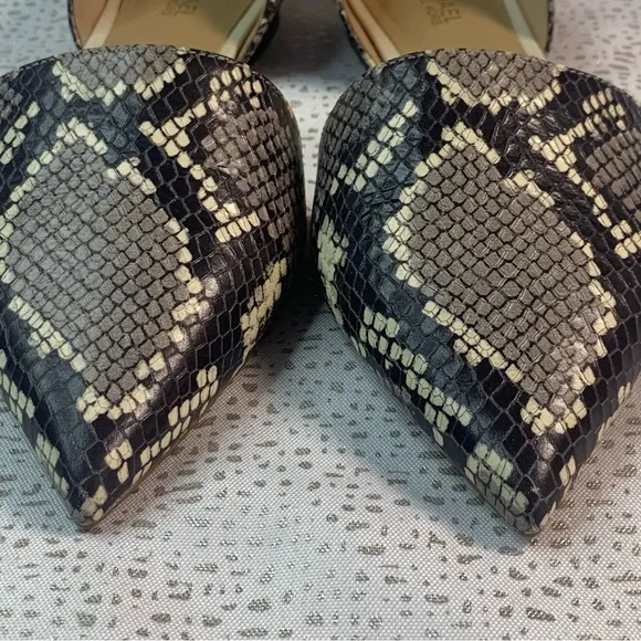 Michael Kors Snakeskin Pointed Flats Size 6
