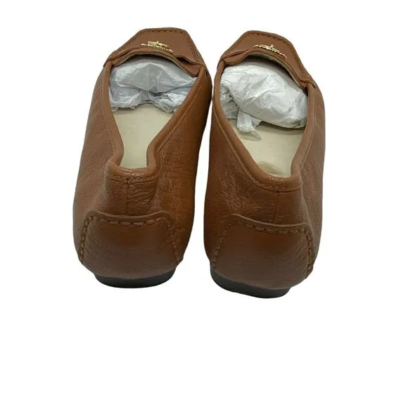 Michael Kors Womens Cognac Brown Moc Toe Casual Driving Loafer Shoes Size 9.5