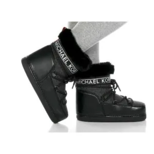 Michael Kors Women's Zelda Logo Winter Black Snow Boot‎ Size 7