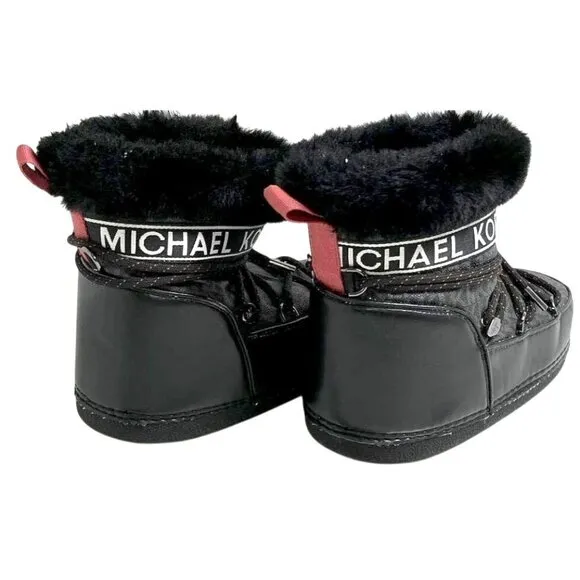 Michael Kors Women's Zelda Logo Winter Black Snow Boot‎ Size 7