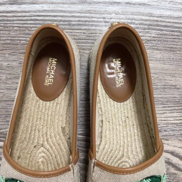 MICHAEL Michael Kors Monstera Leaf Flat Espadrille 7.5 NIB