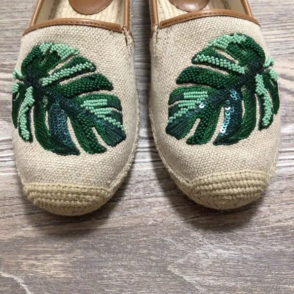 MICHAEL Michael Kors Monstera Leaf Flat Espadrille 7.5 NIB