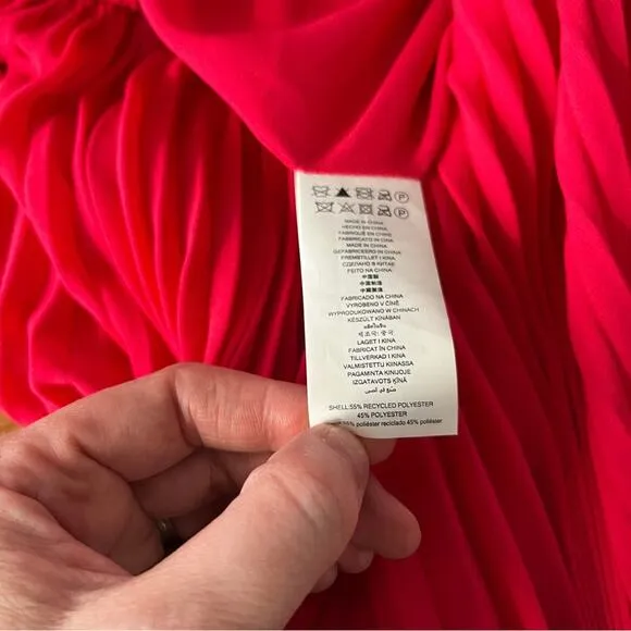 MICHAEL Michael Kors Pull-On Pleated Midi skirt deep pink - 1X