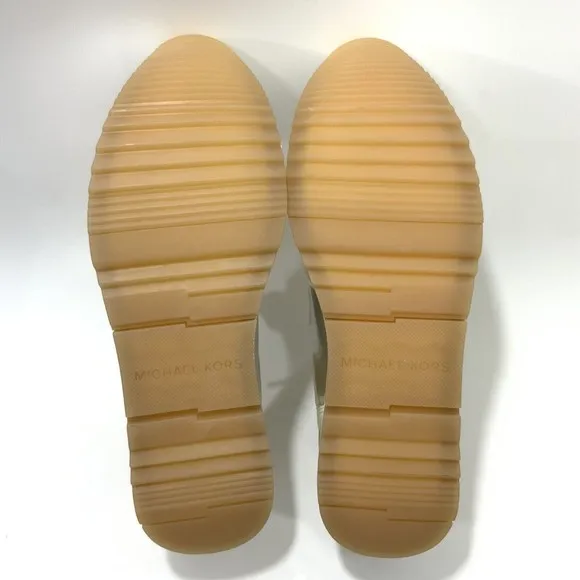 Michael Michael Kors Sneaker Women Size 6.5M Gold-tone Lace-up Liv Wedge