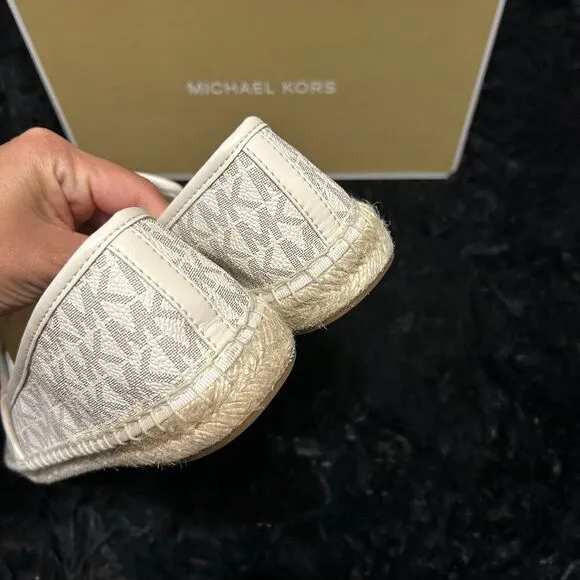 Michael Kors MK logo print espadrilles flats slip on shoes women’s 7 new