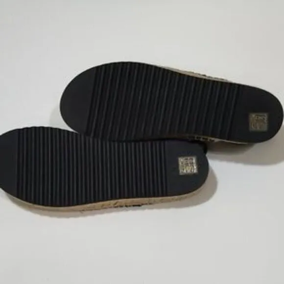 MIISTA LONDON silver black espadrilles 36 NEW