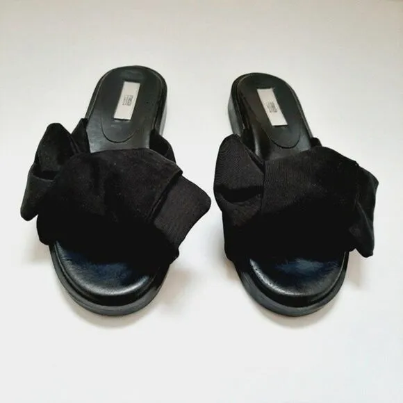 MIISTA London Valerie Sandal Bow Black Sz 36 / US 5.5