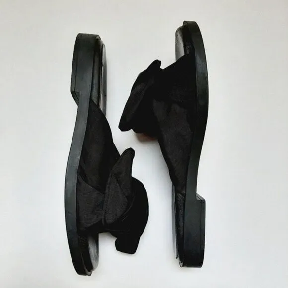 MIISTA London Valerie Sandal Bow Black Sz 36 / US 5.5