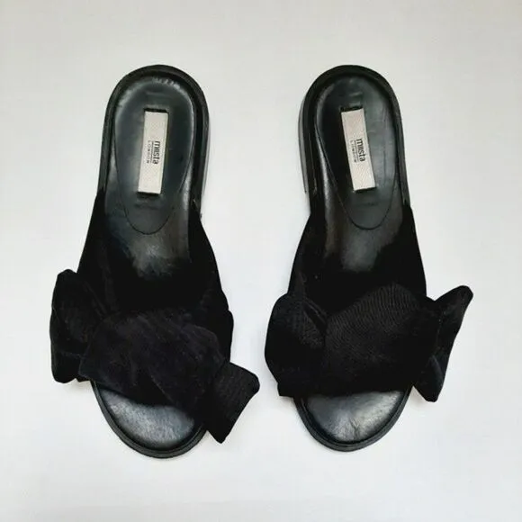 MIISTA London Valerie Sandal Bow Black Sz 36 / US 5.5