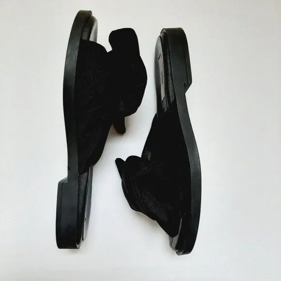 MIISTA London Valerie Sandal Bow Black Sz 36 / US 5.5