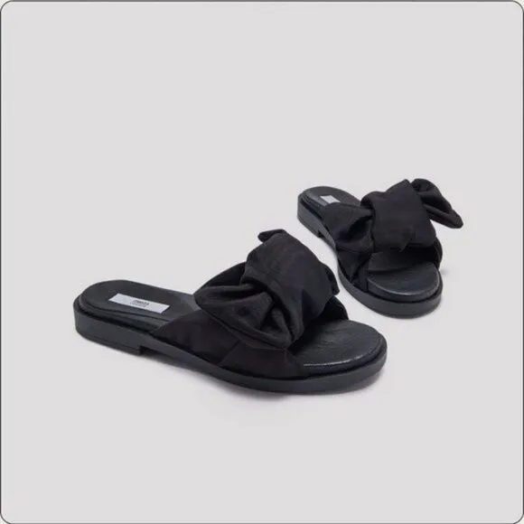 MIISTA London Valerie Sandal Bow Black Sz 36 / US 5.5