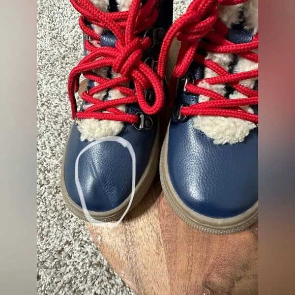 Mini Boden Cozy leather lace up boots