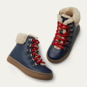 Mini Boden Cozy leather lace up boots