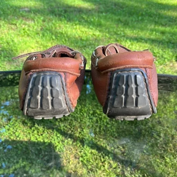 Minnetonka leather moccasins brown, vintage