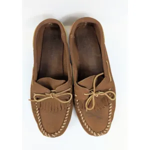 Minnetonka Moccasin Suede Leather Camp Moc Dusty Brown Loafers Men's Size 13