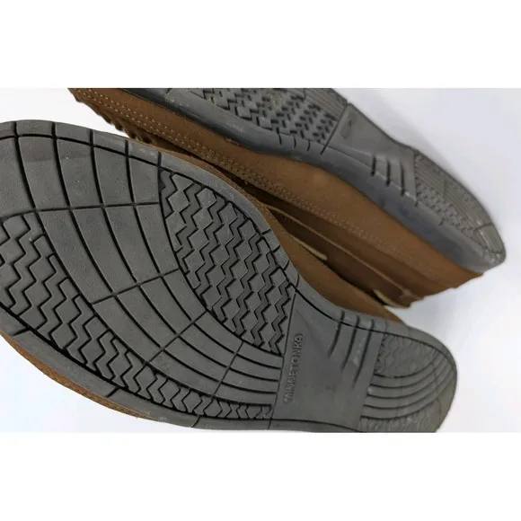 Minnetonka Moccasin Suede Leather Camp Moc Dusty Brown Loafers Men's Size 13