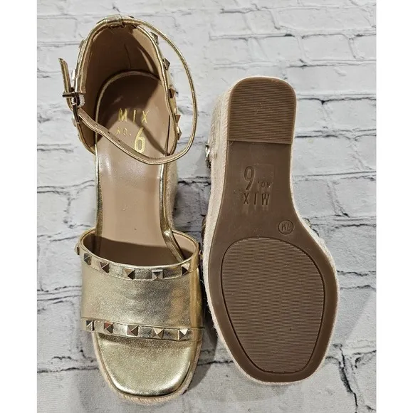 Mix No. 6 Dreamm Gold Espadrilles WOMENS SIZE 7