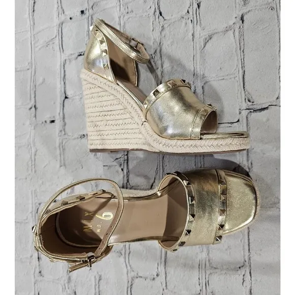 Mix No. 6 Dreamm Gold Espadrilles WOMENS SIZE 7
