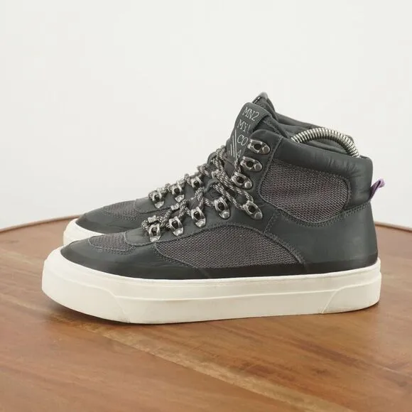 Miz Mooz Womens Alpyne High Top Sneakers Size 9 M Slate Grey Leather Mesh