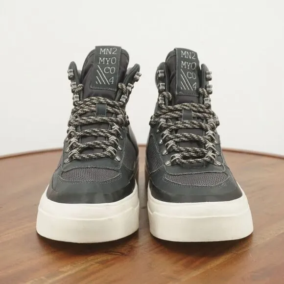 Miz Mooz Womens Alpyne High Top Sneakers Size 9 M Slate Grey Leather Mesh
