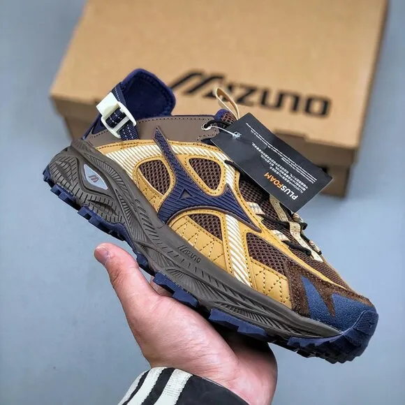 Mizuno Brown Mesh Sneakers