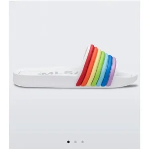 MLSA Melissa Rainbow Beach Slides NEW! Size 7, 38 EUR S102
