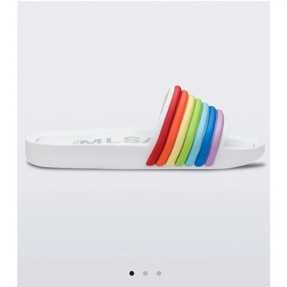 MLSA Melissa Rainbow Beach Slides NEW! Size 7, 38 EUR S102