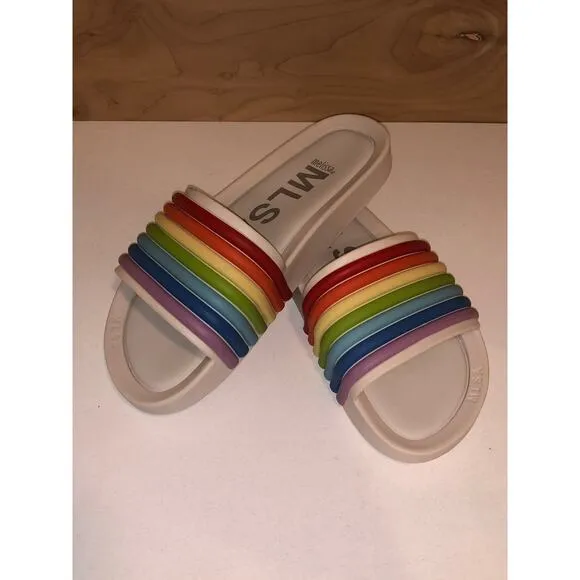 MLSA Melissa Rainbow Beach Slides NEW! US 8, EUR 39 S104