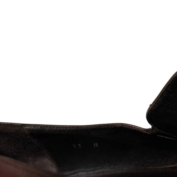 Monte Rosso Men's Luca Loafers Dress Shoes Brown Leather Slip On‎ Size 11 M