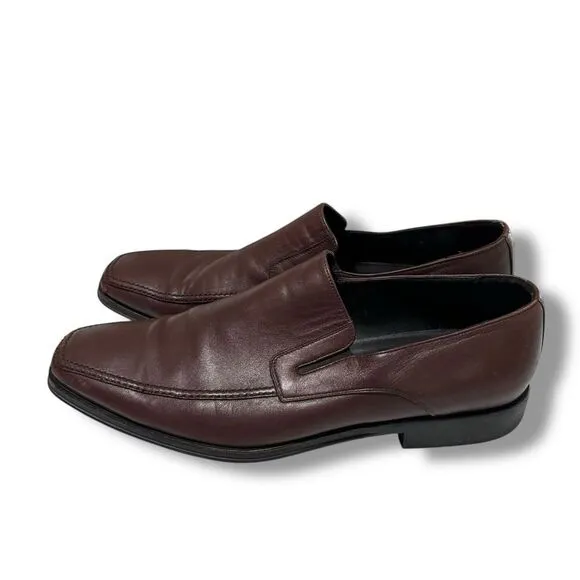 Monte Rosso Men's Luca Loafers Dress Shoes Brown Leather Slip On‎ Size 11 M