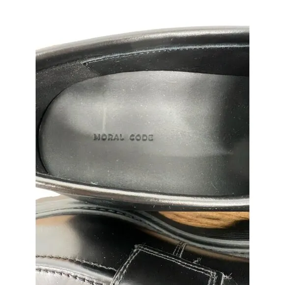 Moral Code Men’s Leather Jaxon Casual Loafers- Black- Size 11  NIB