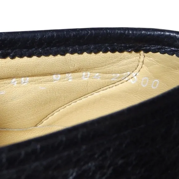 MORESCHI Made in Italy Mens Shoe Size 9.5 US, EU 8.5 Black Leather Penny Loafers