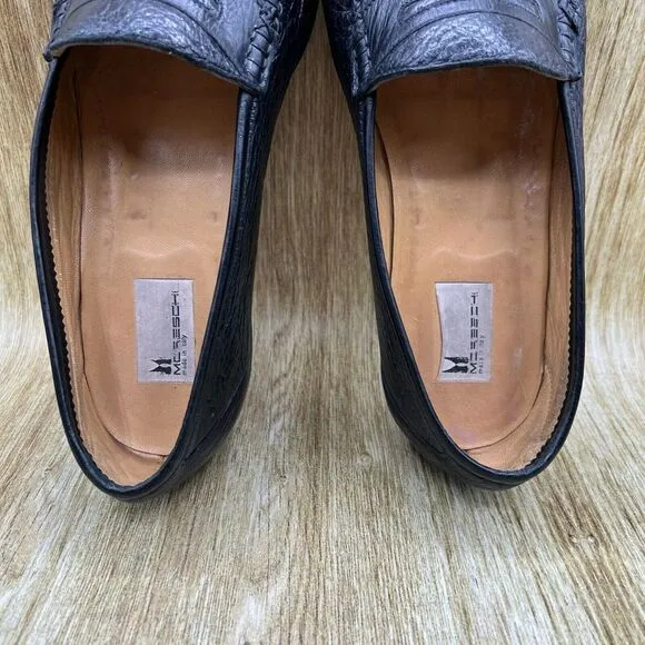 Moreschi Penny Loafers Men's Size 11.5 D Black Leather‎ Slip On Casual Shoes