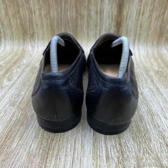 Moreschi Tassel Loafers Men's‎ Size 11 D Black Leather Slip On Casual Shoes