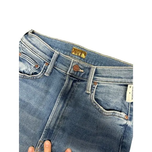 MOTHER High-Waist Rider Ankle Fray Jeans – Party Like a Pirate