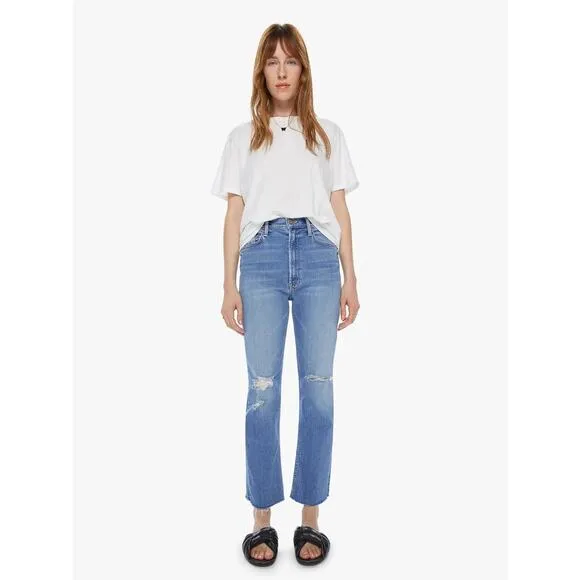 MOTHER High-Waist Rider Ankle Fray Jeans – Party Like a Pirate