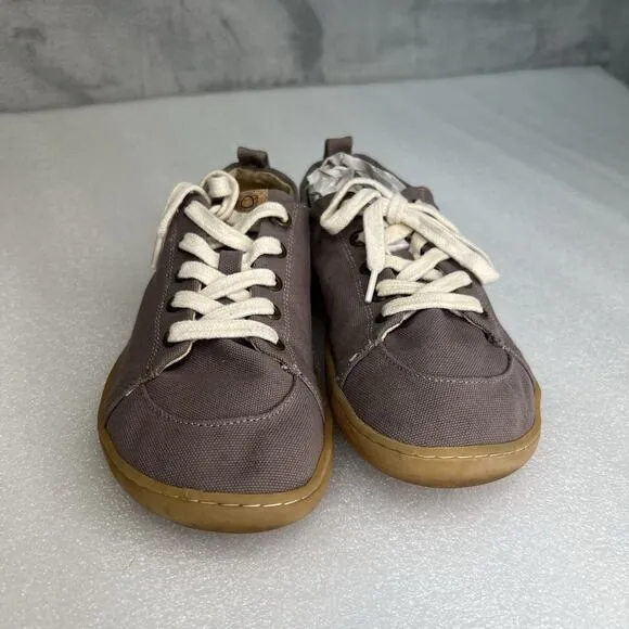 Mukishoes Sneakers Linen EU 39 Thyme Lace up Barefoot Womens Comfort Flats Shoes