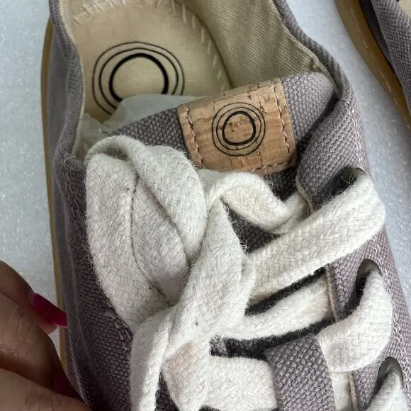 Mukishoes Sneakers Linen EU 39 Thyme Lace up Barefoot Womens Comfort Flats Shoes