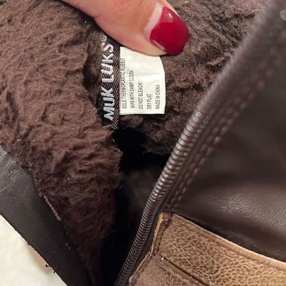 MUK LUKS Skylynn women's high heel ankle boots