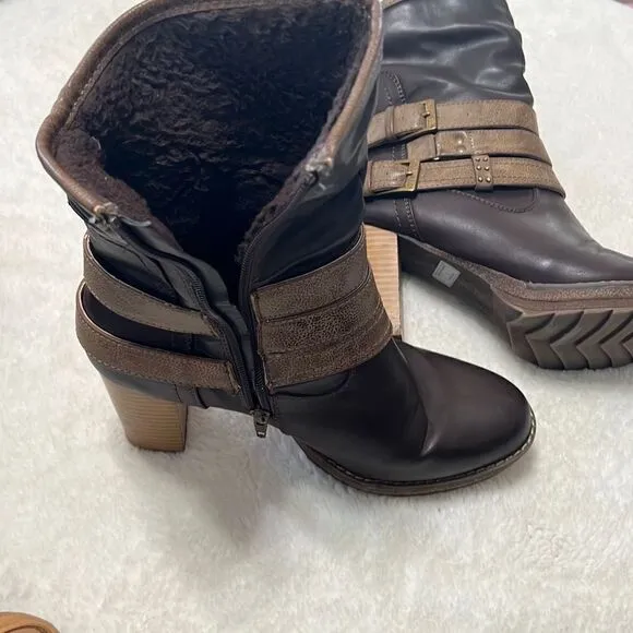 MUK LUKS Skylynn women's high heel ankle boots