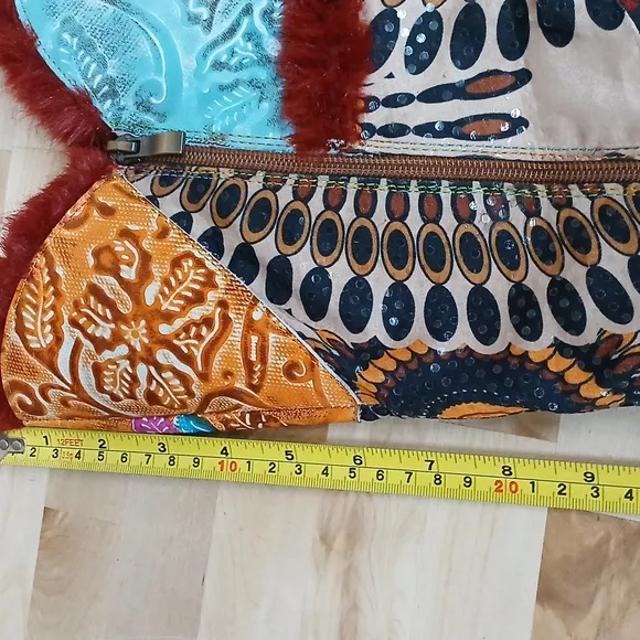 Multi Pattern Zip Up Faux Fur Lined Boots Size 41